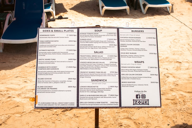 Obedove Menu