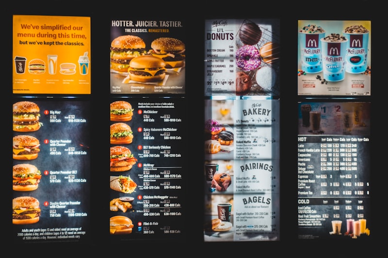 varsity menu